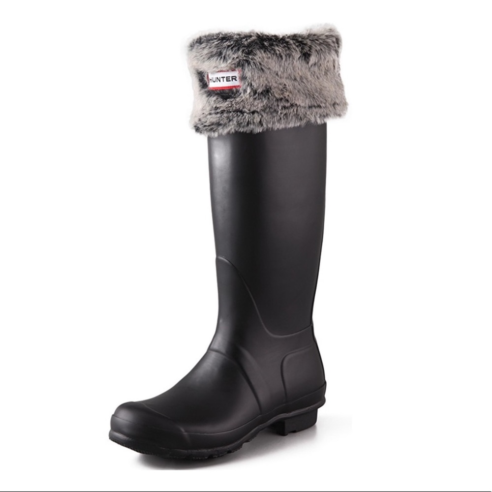 Hunter Boots Faux Fur Welly Socks